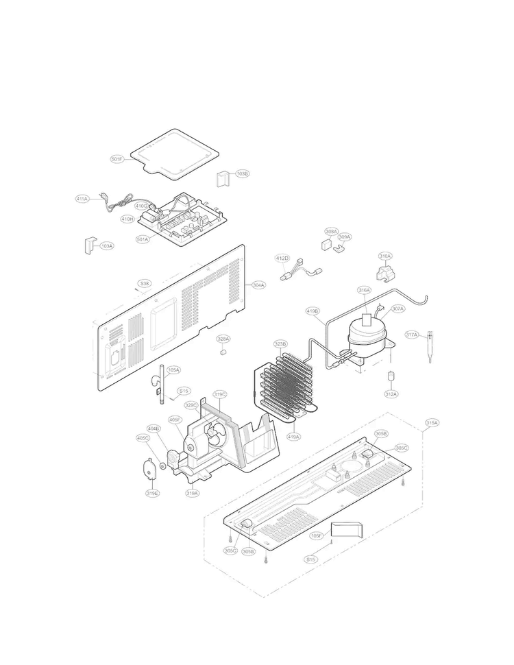 Maschine Parts Diagram and Parts List for LSC27937ST  LG Refrigerator
