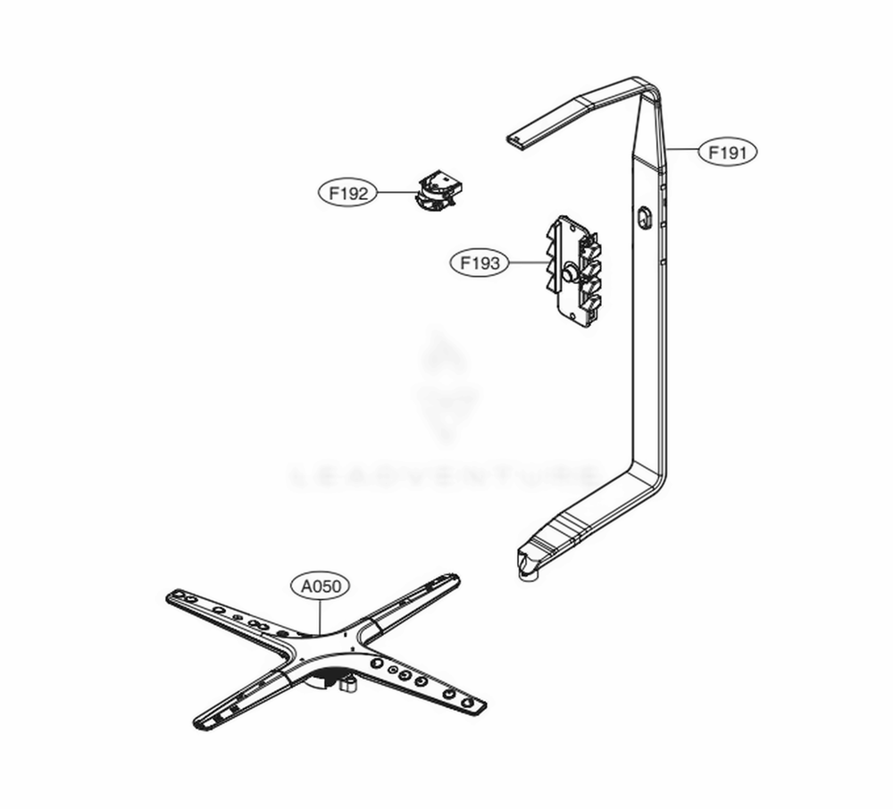 Water Guide Assembly Diagram and Parts List for LDT5678ST ASTEEUS LG Dishwasher