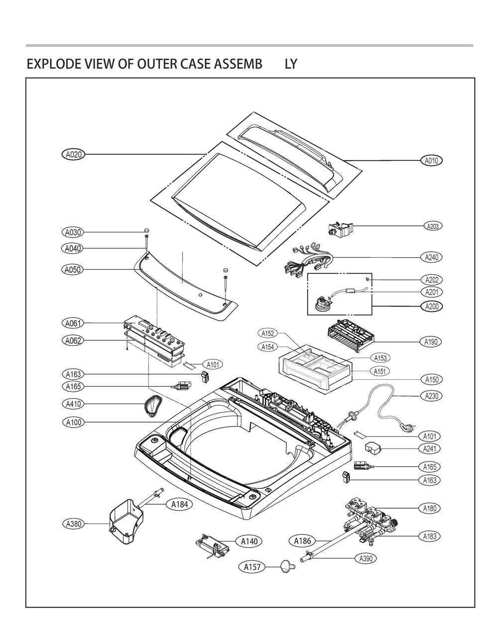 Diagram 1 Diagram and Parts List for T1660HGPP ABWEPEU LG Washer
