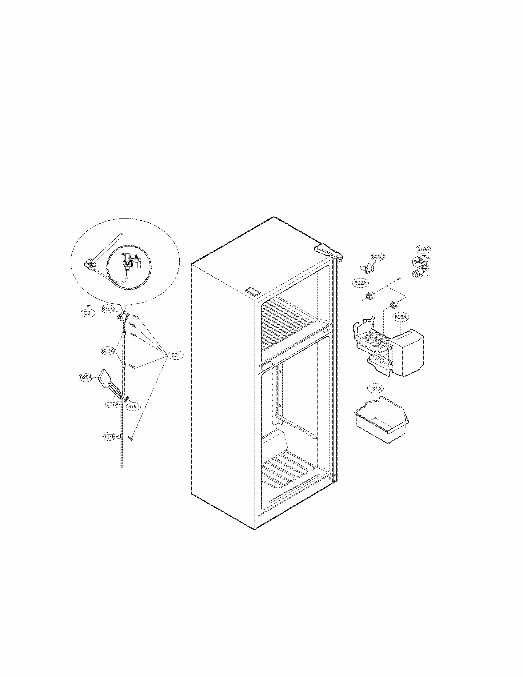 Ice Maker Parts Diagram and Parts List for 79579409210  Kenmore Refrigerator
