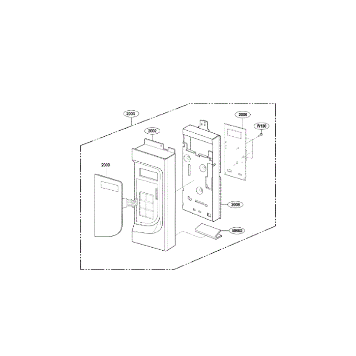 Controller Diagram and Parts List for LMV2073BB 00 LG Microwave Oven Combo