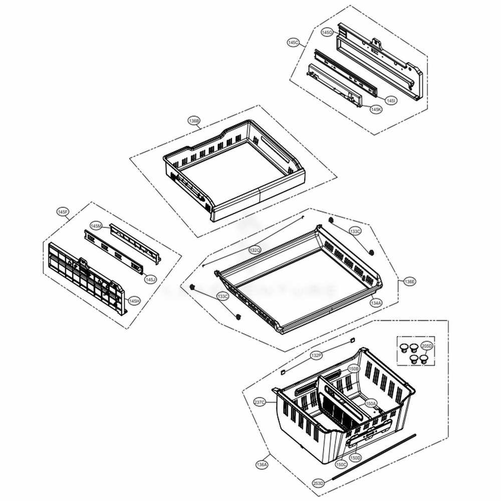 Freezer Parts Diagram and Parts List for 72489 AWBCSE1 LG Refrigerator