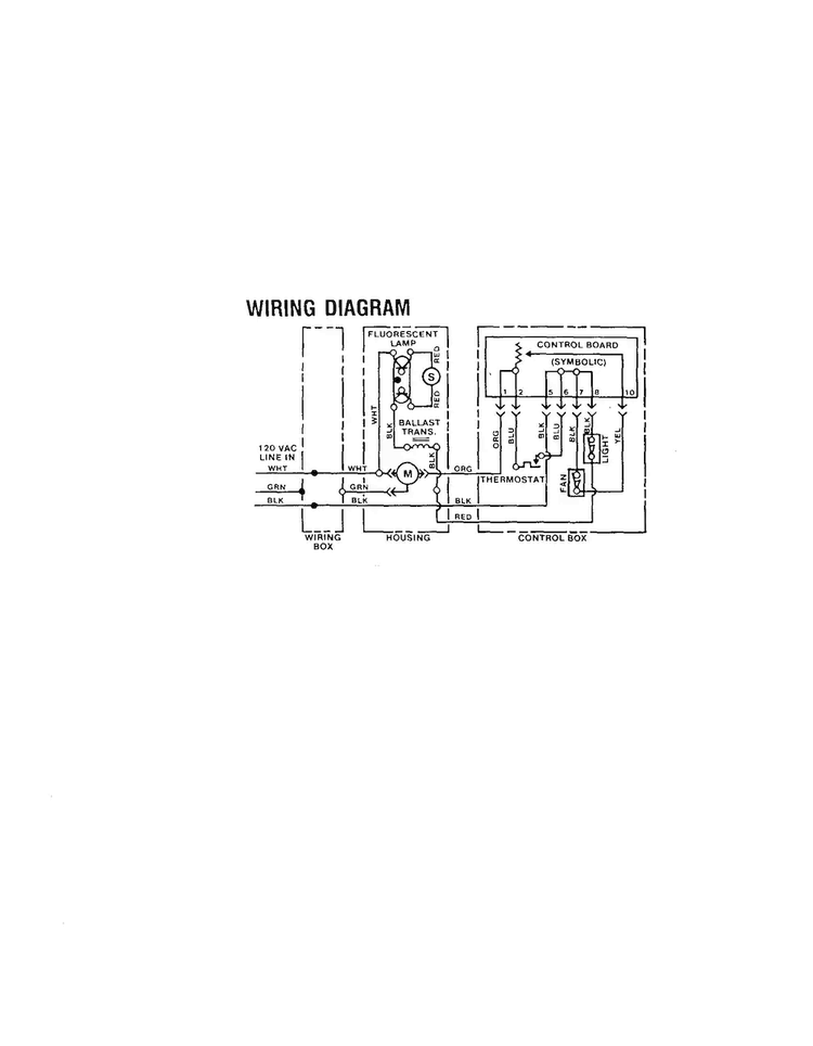 Wiring Diagram Diagram and Parts List for 2335998010  Kenmore Range Hood