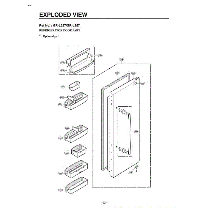 Section 5 Diagram and Parts List for LSC21943ST ASTCLGA LG Refrigerator