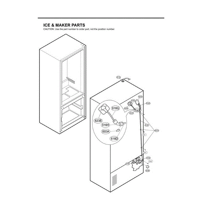 Section 2 Diagram and Parts List for LFX25971ST ASTCLGA LG Refrigerator