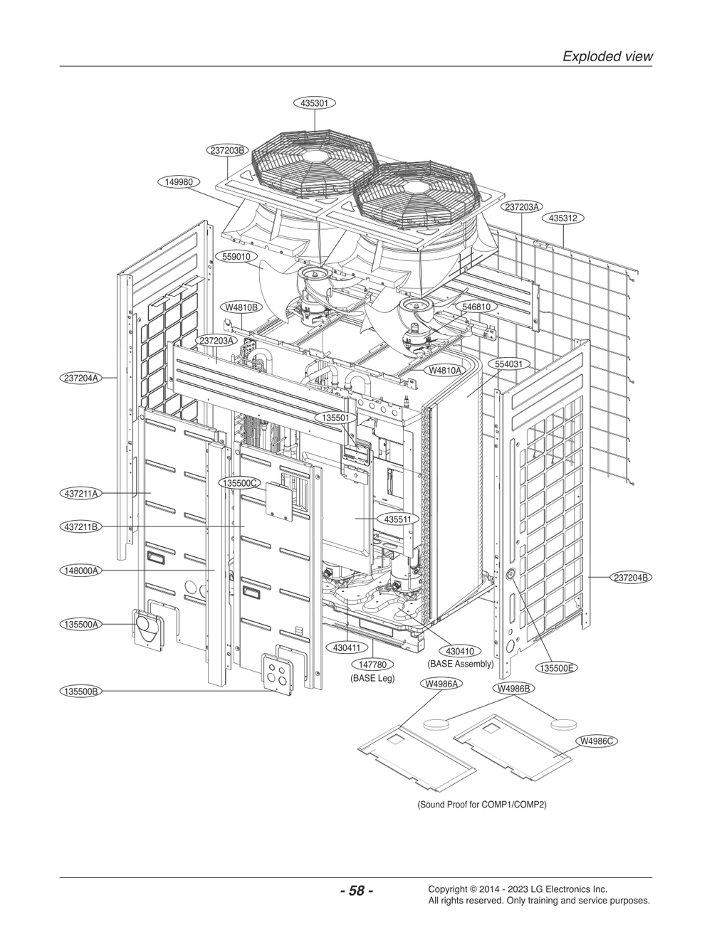 Diagram 2 Diagram and Parts List for ARUB169DTE4 AWGBLUS LG Air Conditioner