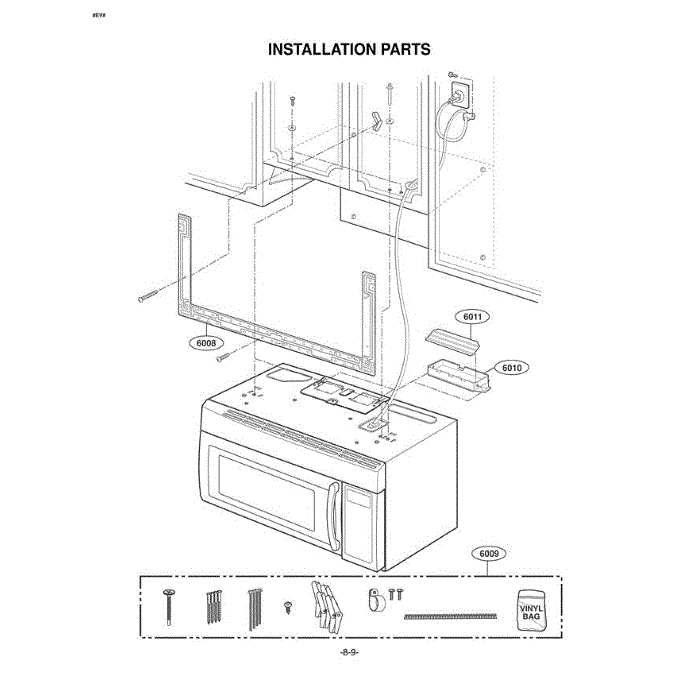 Section 2 Diagram and Parts List for LMVM1935SB AB1ELGA LG Microwave Oven Combo
