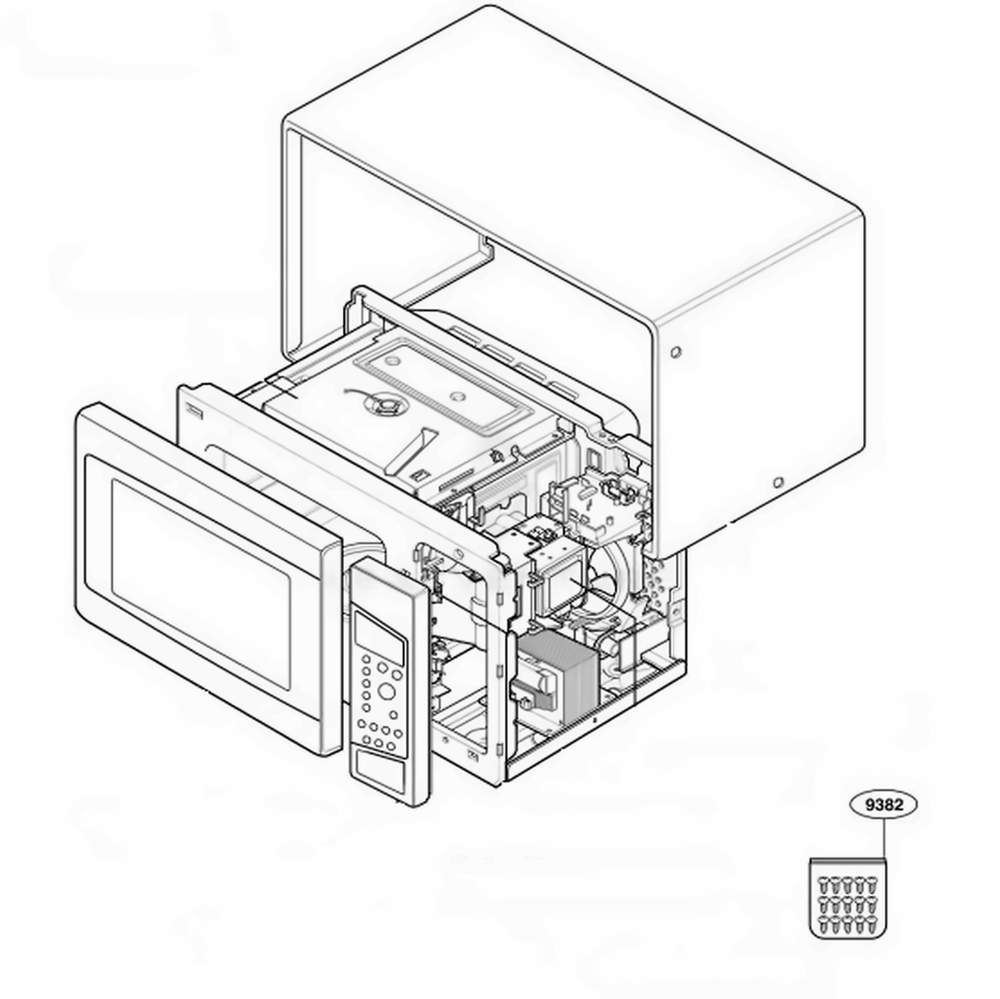 Main Diagram and Parts List for JE1590WH AWHEGEU LG Range