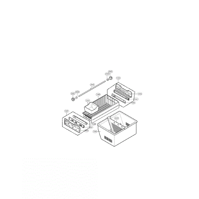 Freezer Diagram and Parts List for LFD25860SB 00 LG Refrigerator