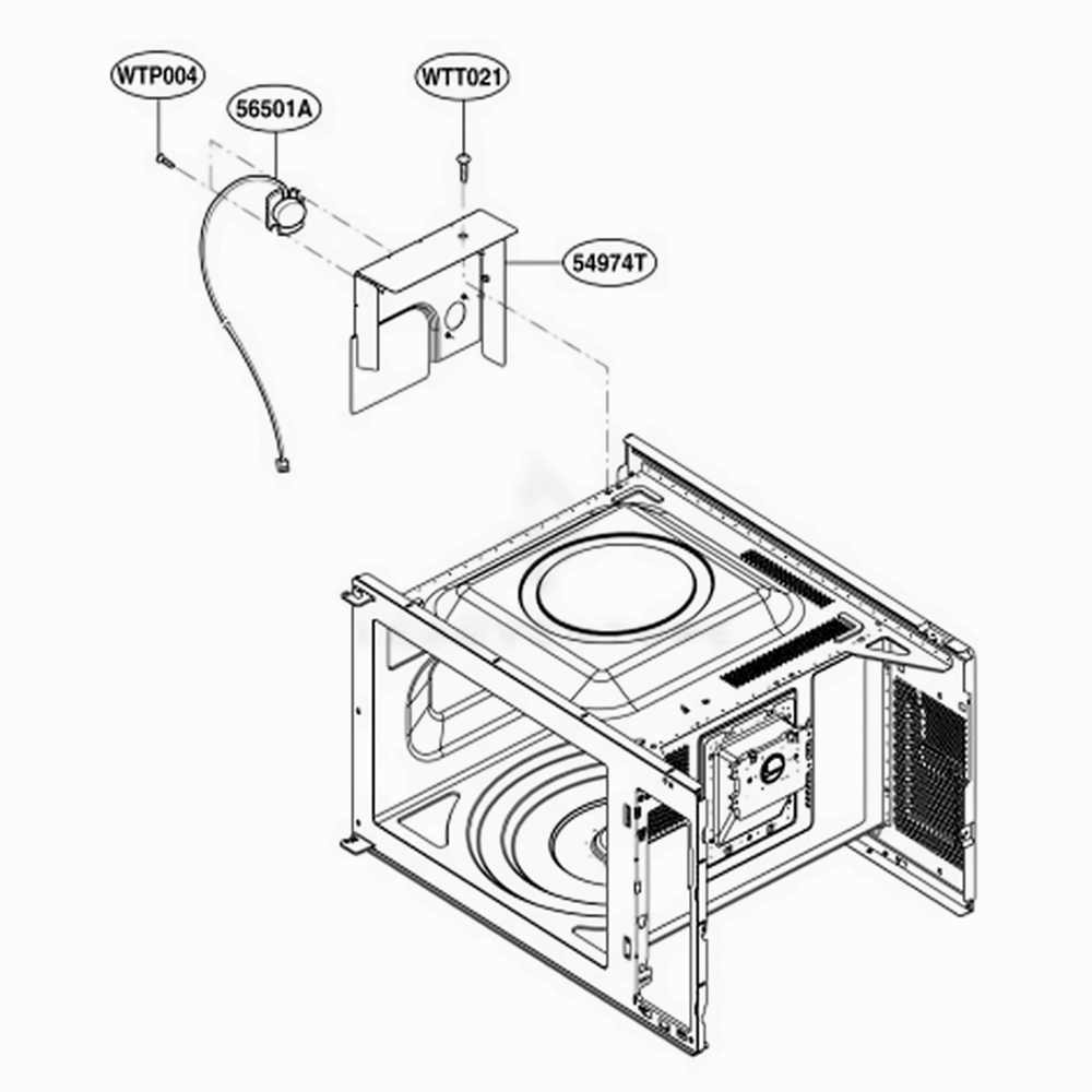 Sensor Parts Diagram and Parts List for MT4155SPB CBKEWRP LG Wall Oven
