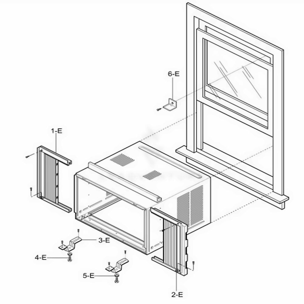 Installation Kit Assembly Diagram and Parts List for 35909 AWYASRC LG Air Conditioner