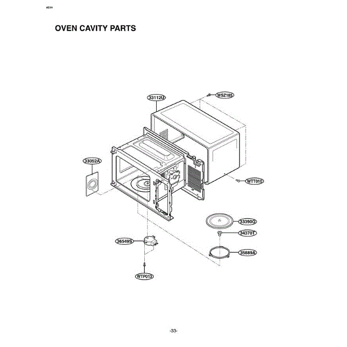 Section 5 Diagram and Parts List for LTM9000ST CS6ELGA LG Microwave Oven Combo