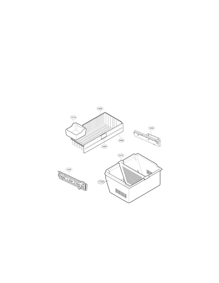 Freezer Parts Diagram and Parts List for LFC23760ST 01 LG Refrigerator