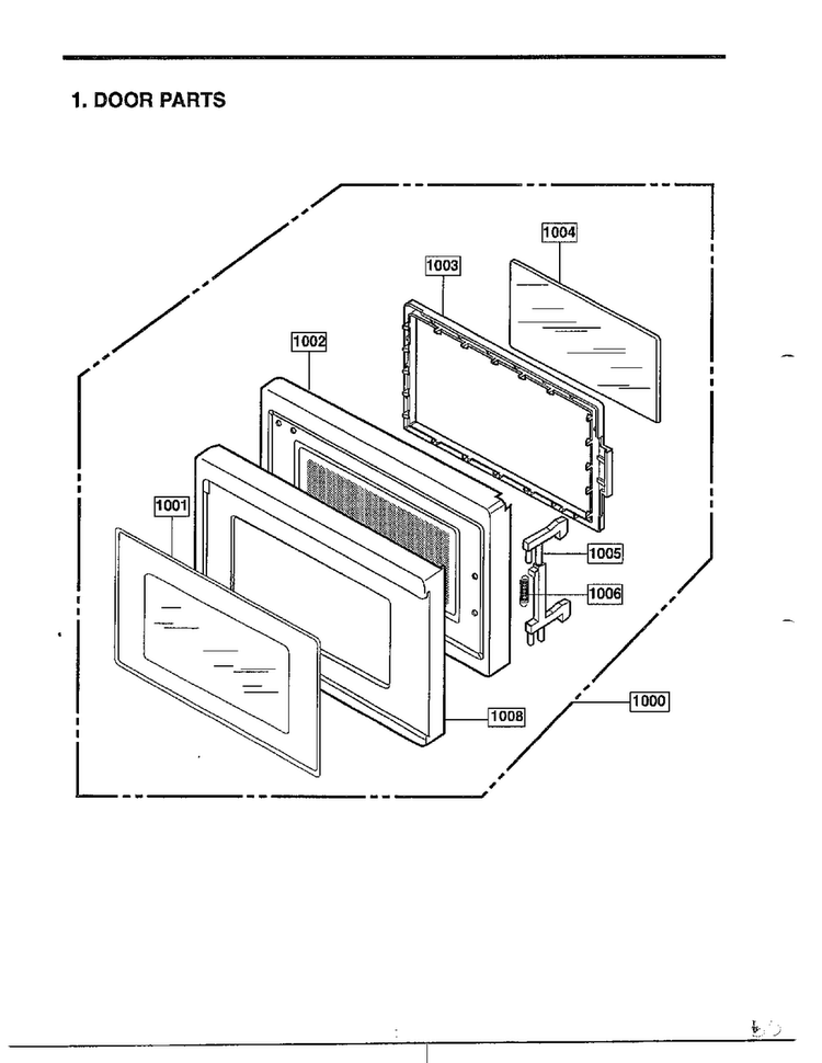 Complete Microwave Ass`y Diagram and Parts List for 68-9245  LG Microwave
