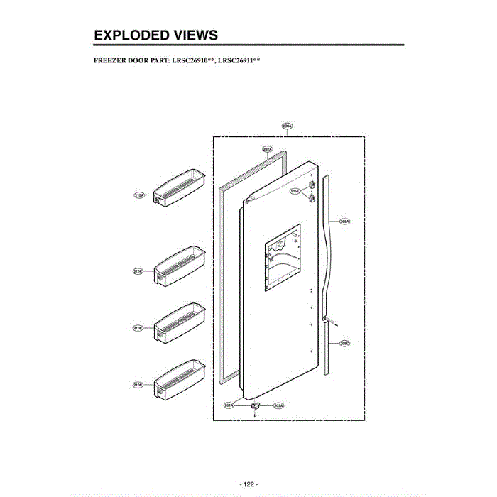 Section 4 Diagram and Parts List for LRSC26910SW ASWCLGA LG Refrigerator