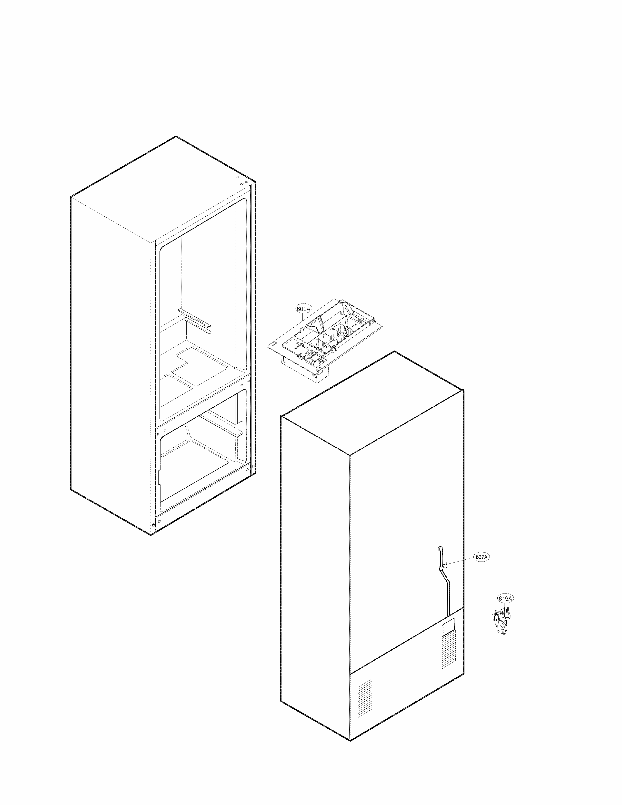 Ice Maker Parts Diagram and Parts List for 79571312310  Kenmore Refrigerator