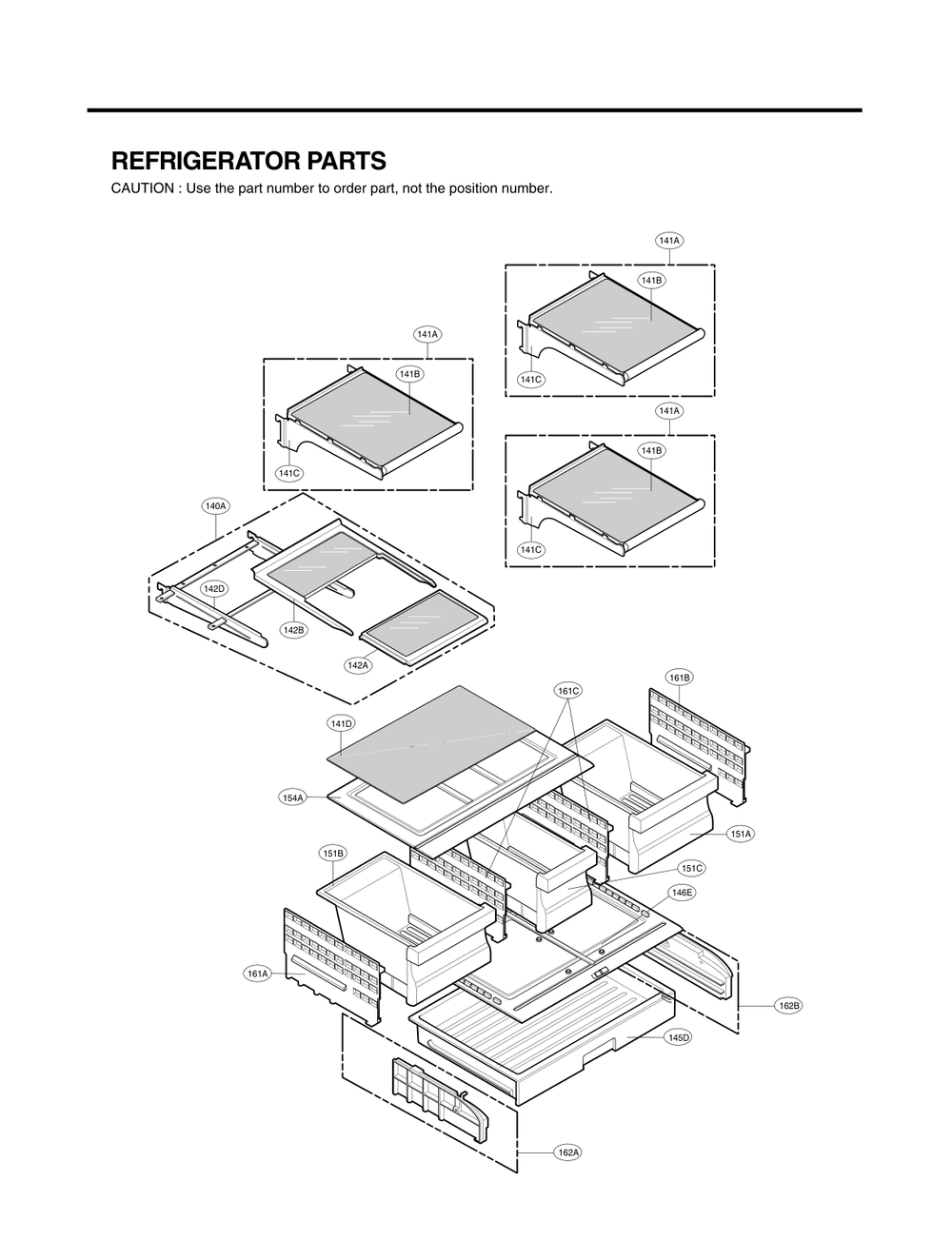 Refrigerator Parts Diagram and Parts List for GC-L21AVSP ASTCNA2 LG Refrigerator