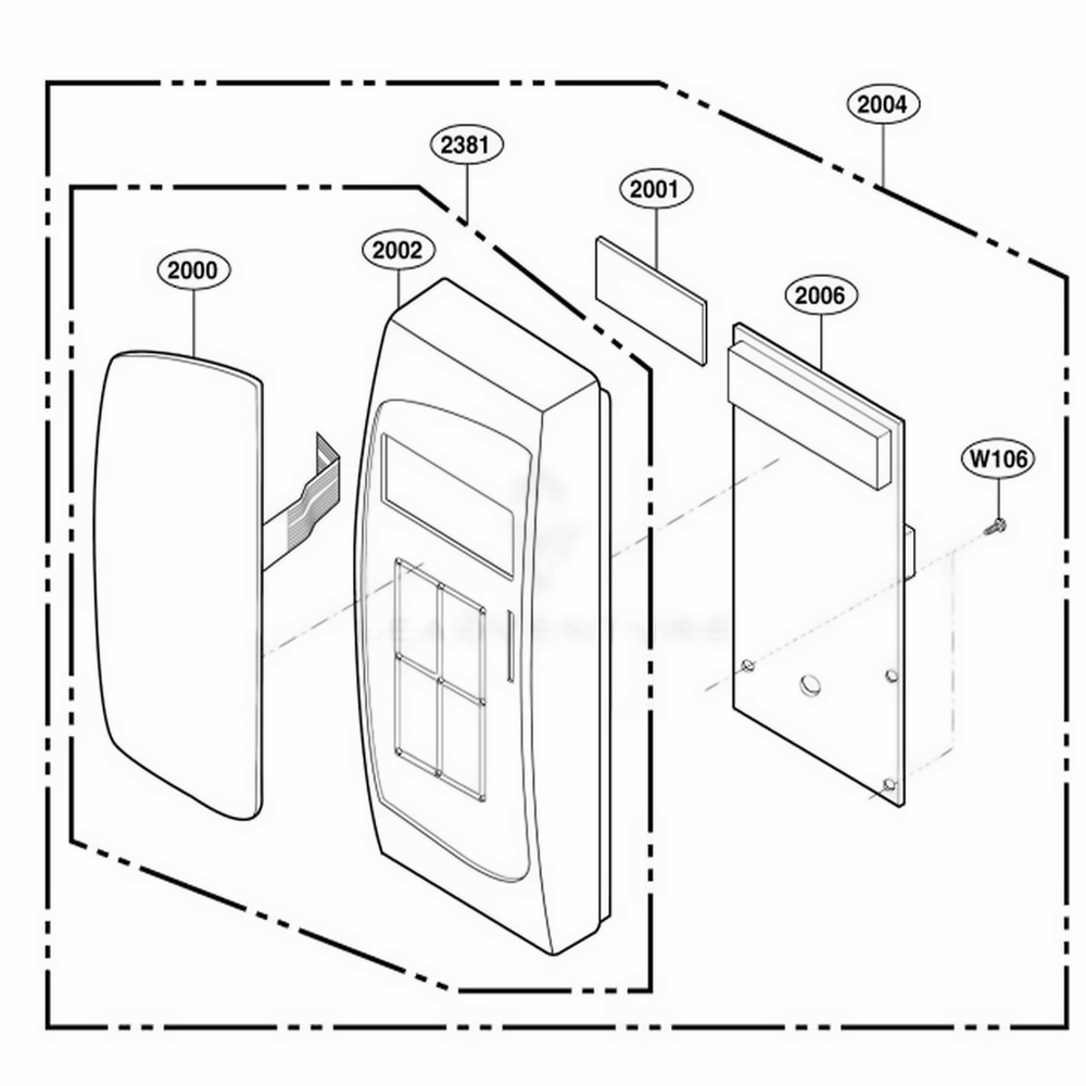 Controller Parts 2 Diagram and Parts List for 62469 CB1ESEA LG Wall Oven