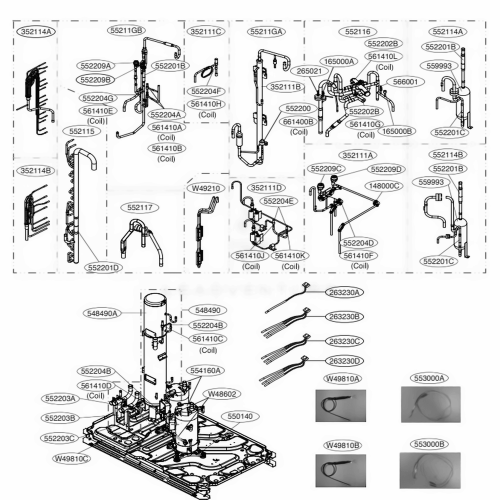 Main 3 Diagram and Parts List for ARUM168DTE5 AWGBLUS LG Air Conditioner