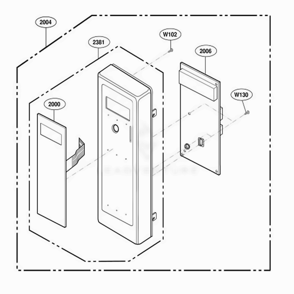 Control Panel Parts 4 Diagram and Parts List for DFS11EA ASTQMTR LG Range