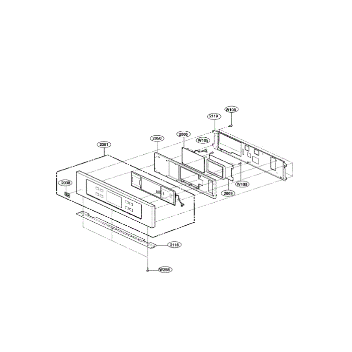 Controller Diagram and Parts List for LWD3081ST 00 LG Wall Oven