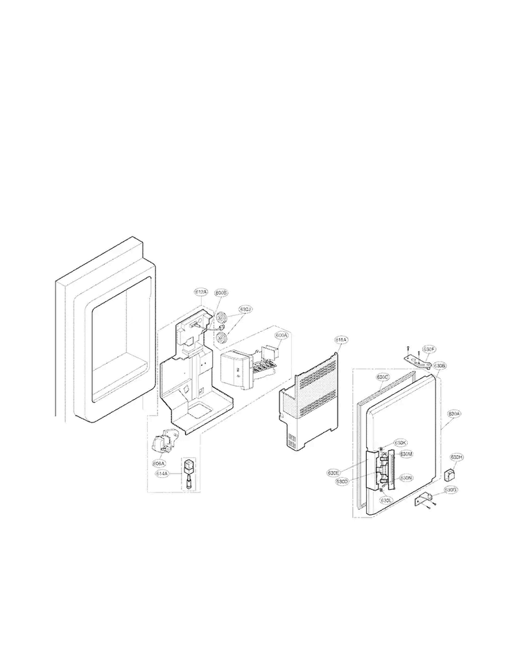 Ice Bank Parts Diagram and Parts List for LFX25975SB 02 LG Refrigerator