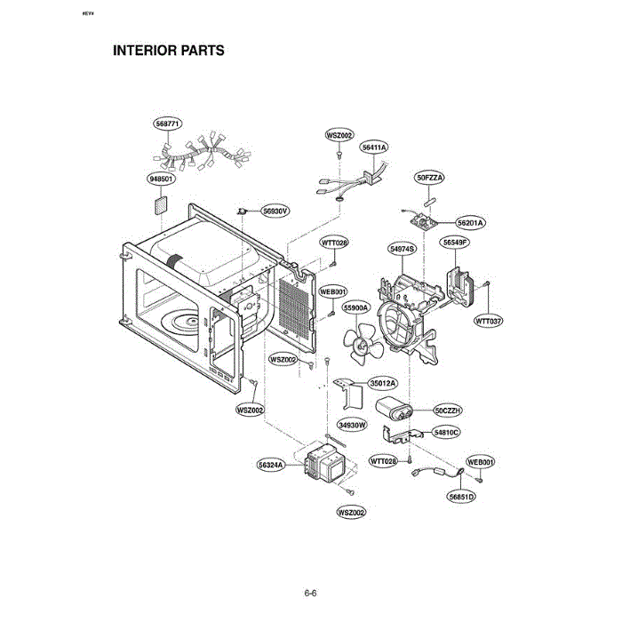 Section 3 Diagram and Parts List for LRM2060ST CSSELGA LG Microwave Oven Combo