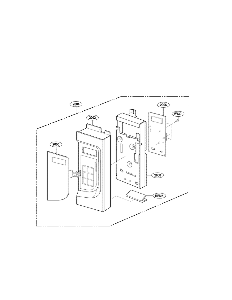 Controller Parts Diagram and Parts List for LMV2053SW 01 LG Microwave