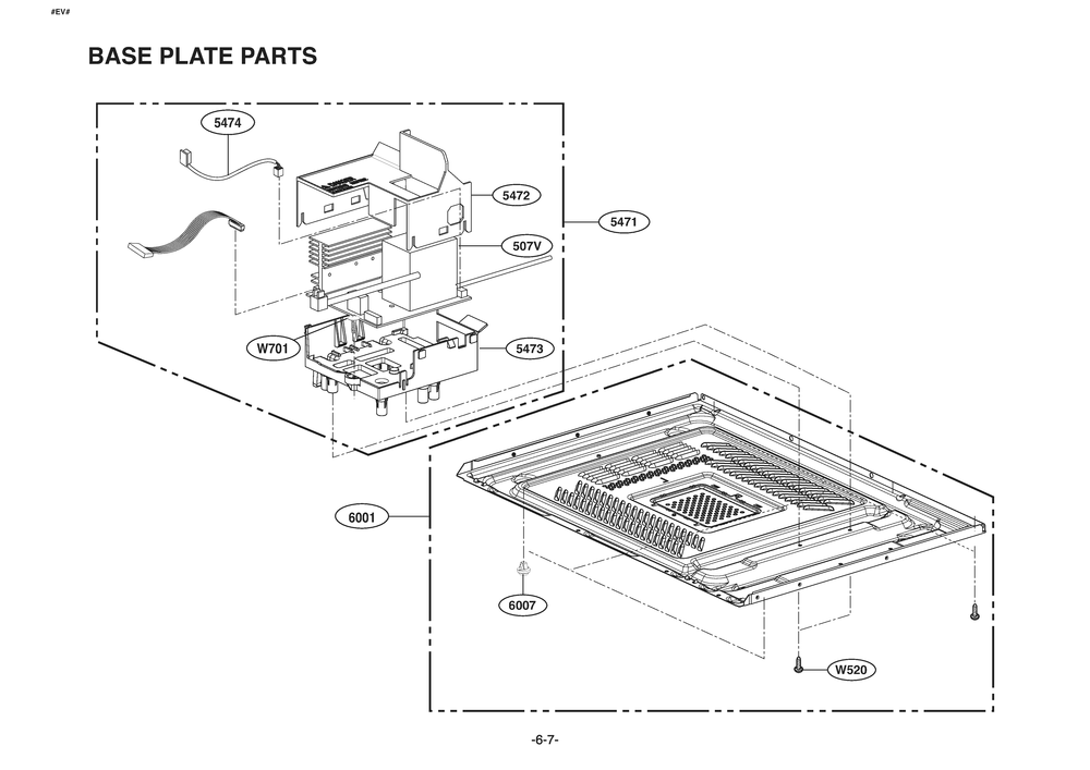 Base Plate Parts Diagram and Parts List for MSER2090S CSTELGA LG Miscellaneous