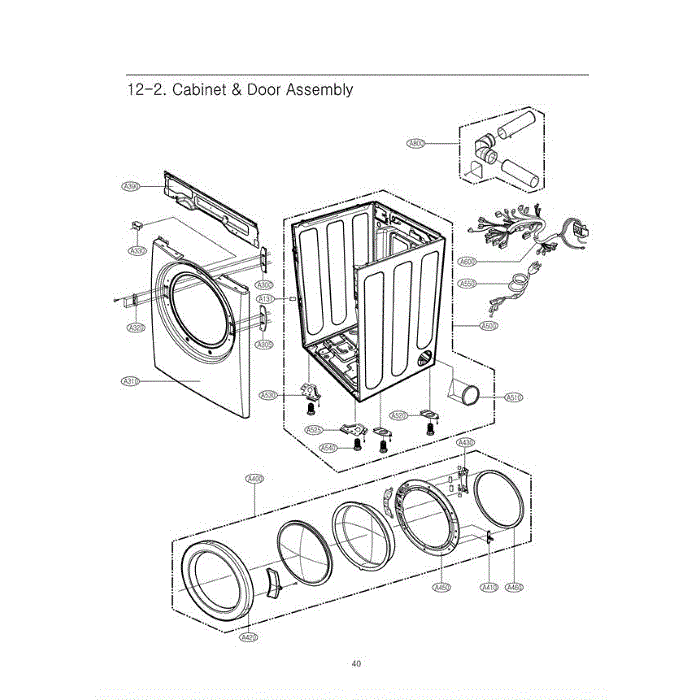 Section 3 Diagram and Parts List for DLG3744D AFGEEUS LG Dryer