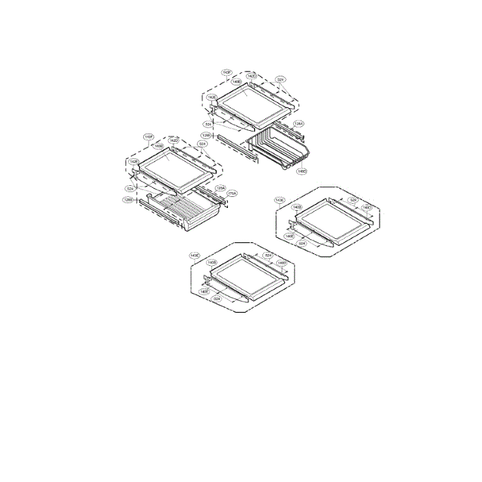Refrigerator 2 Diagram and Parts List for LRDC22744ST  LG Refrigerator