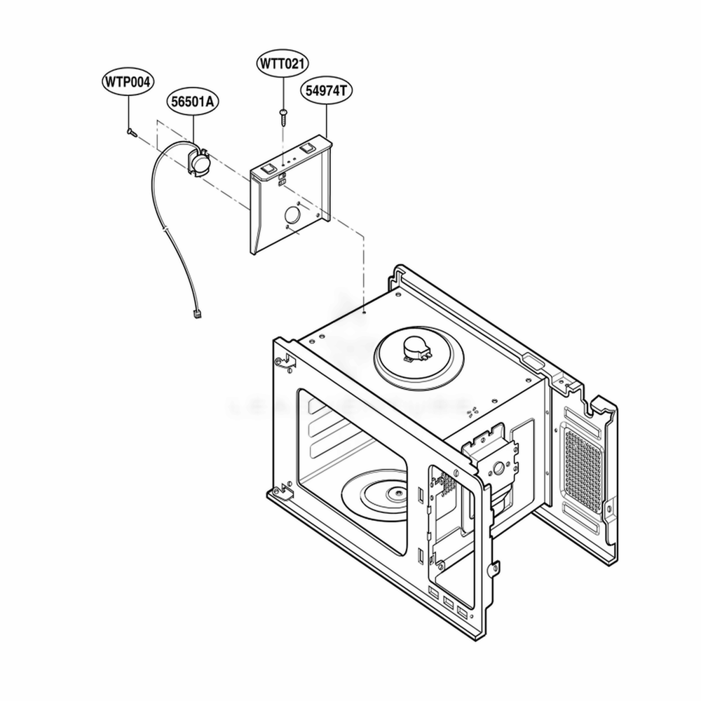 Sensor Parts Diagram and Parts List for KCMS185JBL AB1EKAD LG Wall Oven