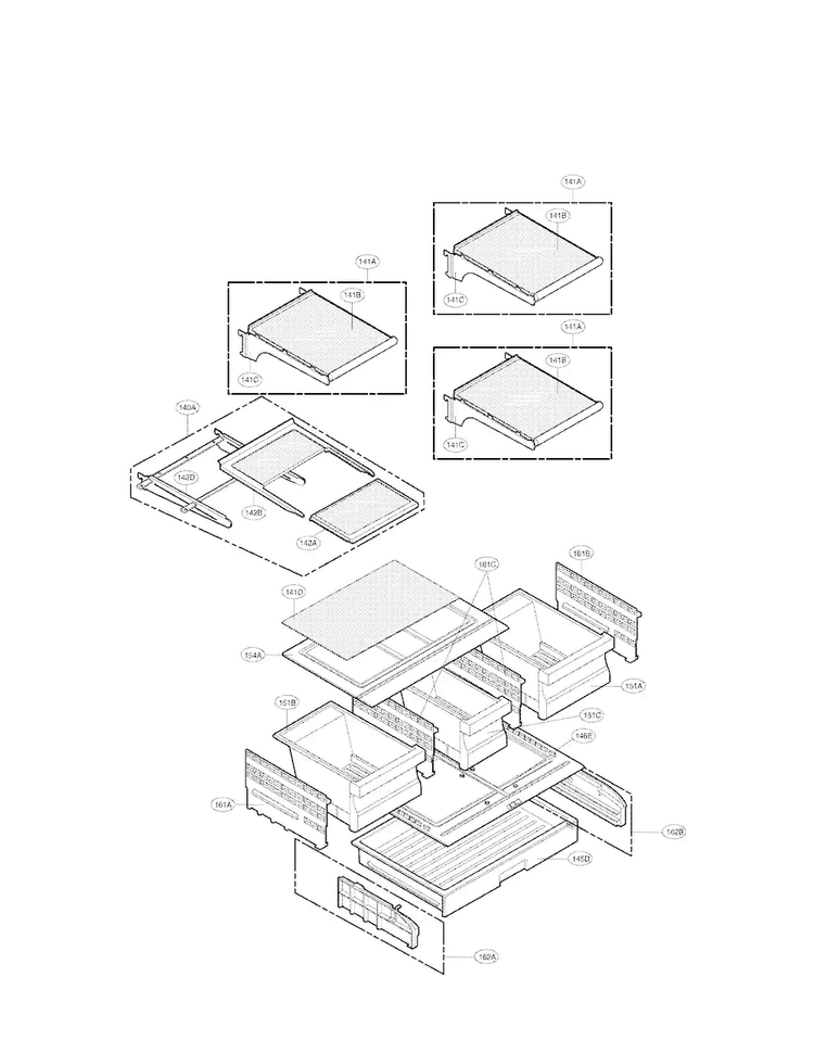 Refrigerator Parts Diagram and Parts List for LFX25975SB 02 LG Refrigerator