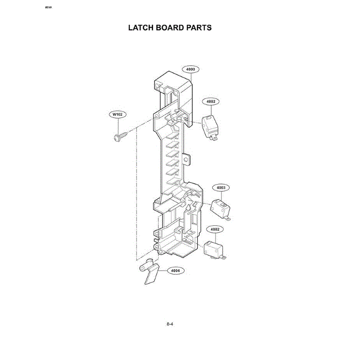 Section 5 Diagram and Parts List for MVH1615WW CWHEGSE LG Microwave Oven Combo