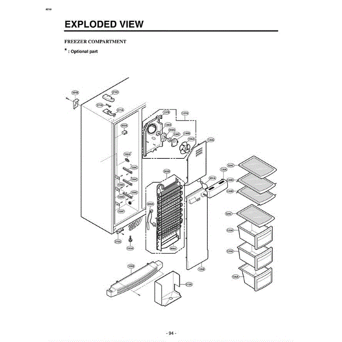 Section 7 Diagram and Parts List for LSC21943ST ASTCLGA LG Refrigerator