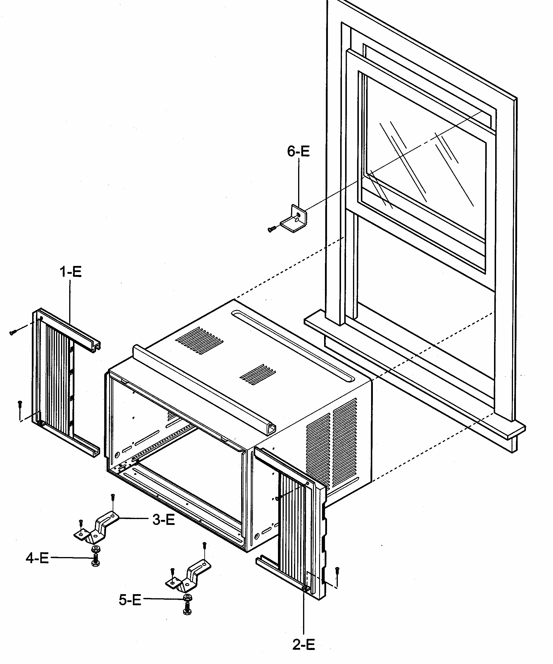 Installation Kit Assy Diagram and Parts List for 58072089200  Kenmore Air Conditioner