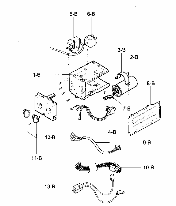 Control Box Assy Diagram and Parts List for 58072124300  Kenmore Air Conditioner