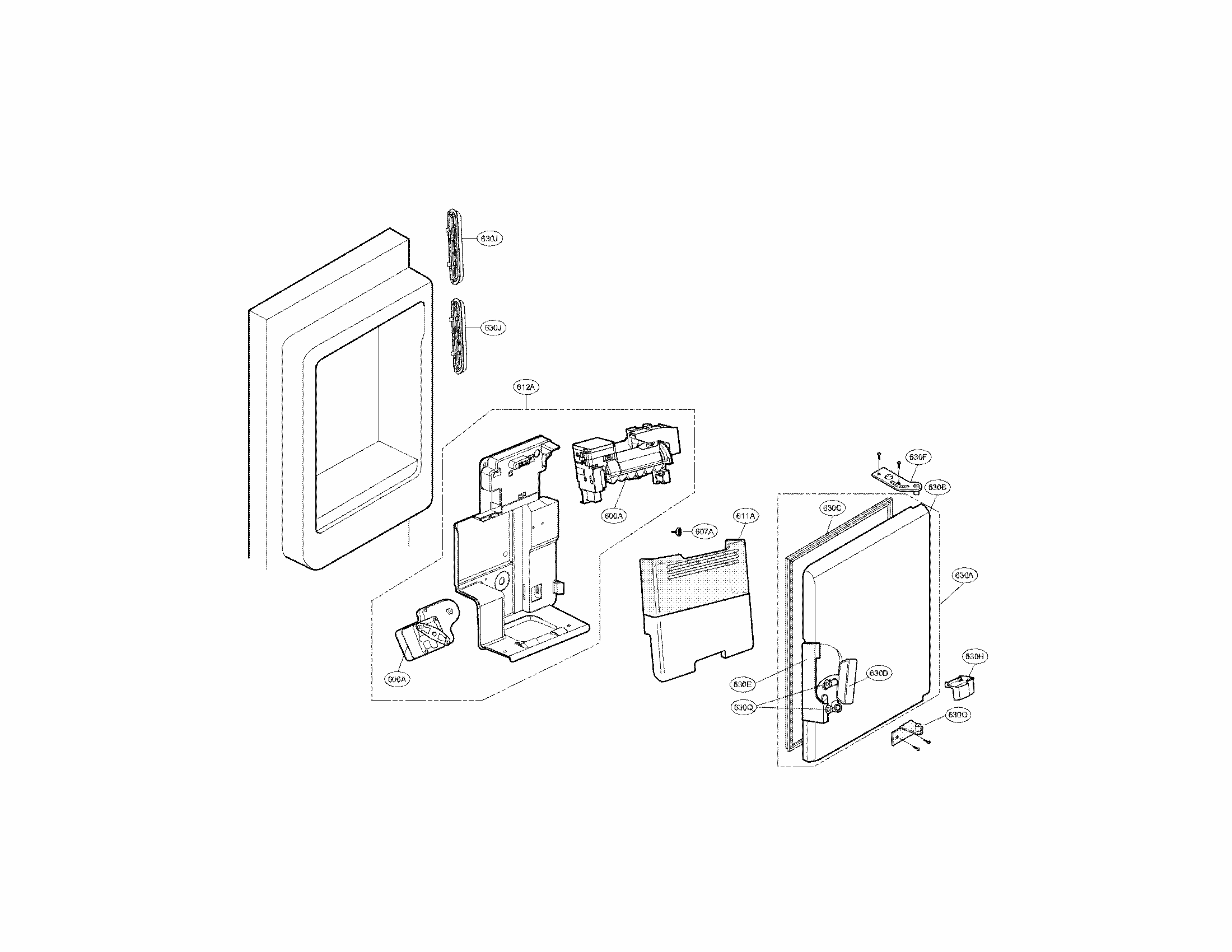 Ice Maker And Ice Bin Parts Diagram and Parts List for 79571099111  Kenmore Refrigerator