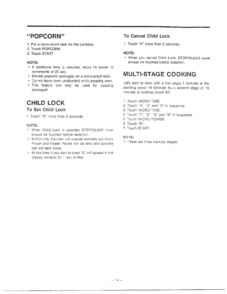 Operating Instructions Page 3 Diagram and Parts List for MH-1355M  LG Microwave