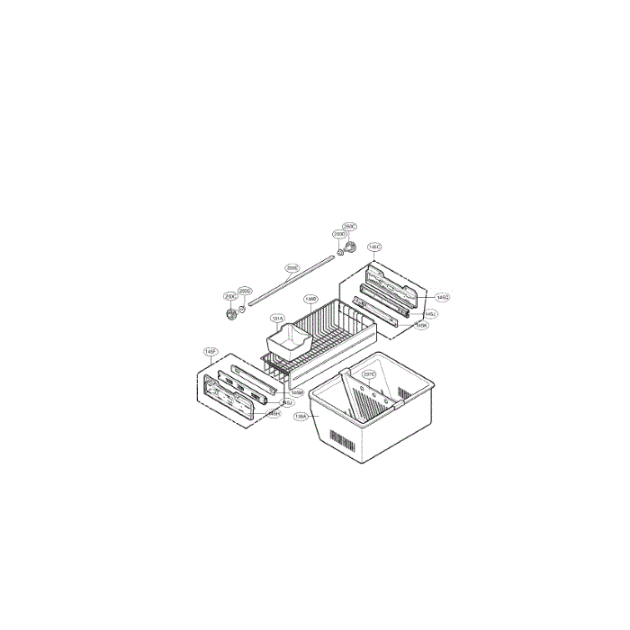 Freezer Diagram and Parts List for LFD25860TT 00 LG Refrigerator