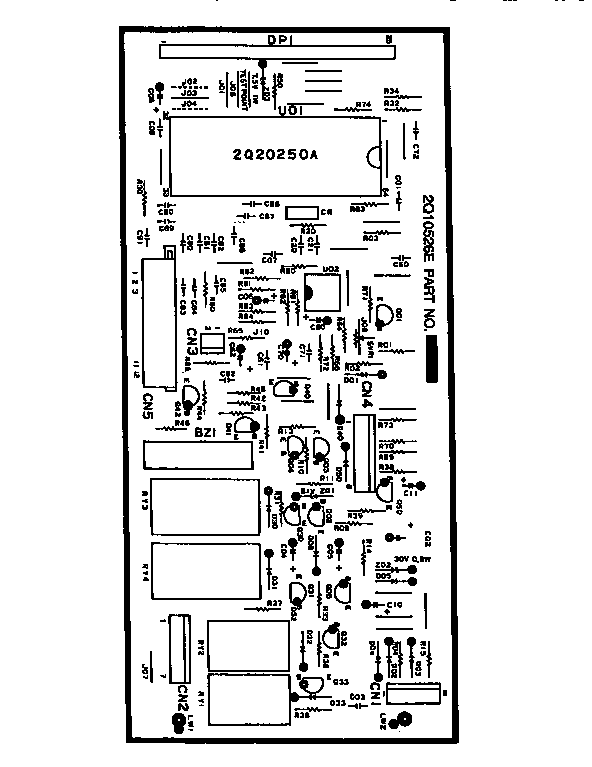 Circuit Board Diagram and Parts List for MH-1353M  LG Microwave