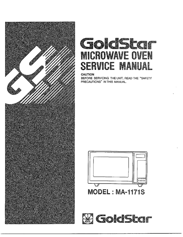 Microwave Oven Diagram and Parts List for MA-1171S  LG Microwave