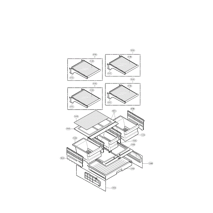 Refrigerator Diagram and Parts List for LFC21776ST 00 LG Refrigerator