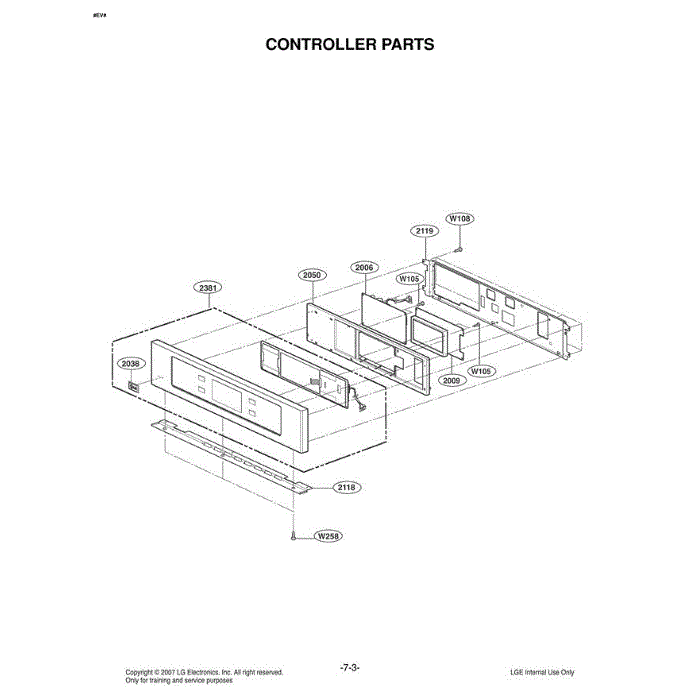 Section 1 Diagram and Parts List for LWS3081ST ASTLLGA LG Range