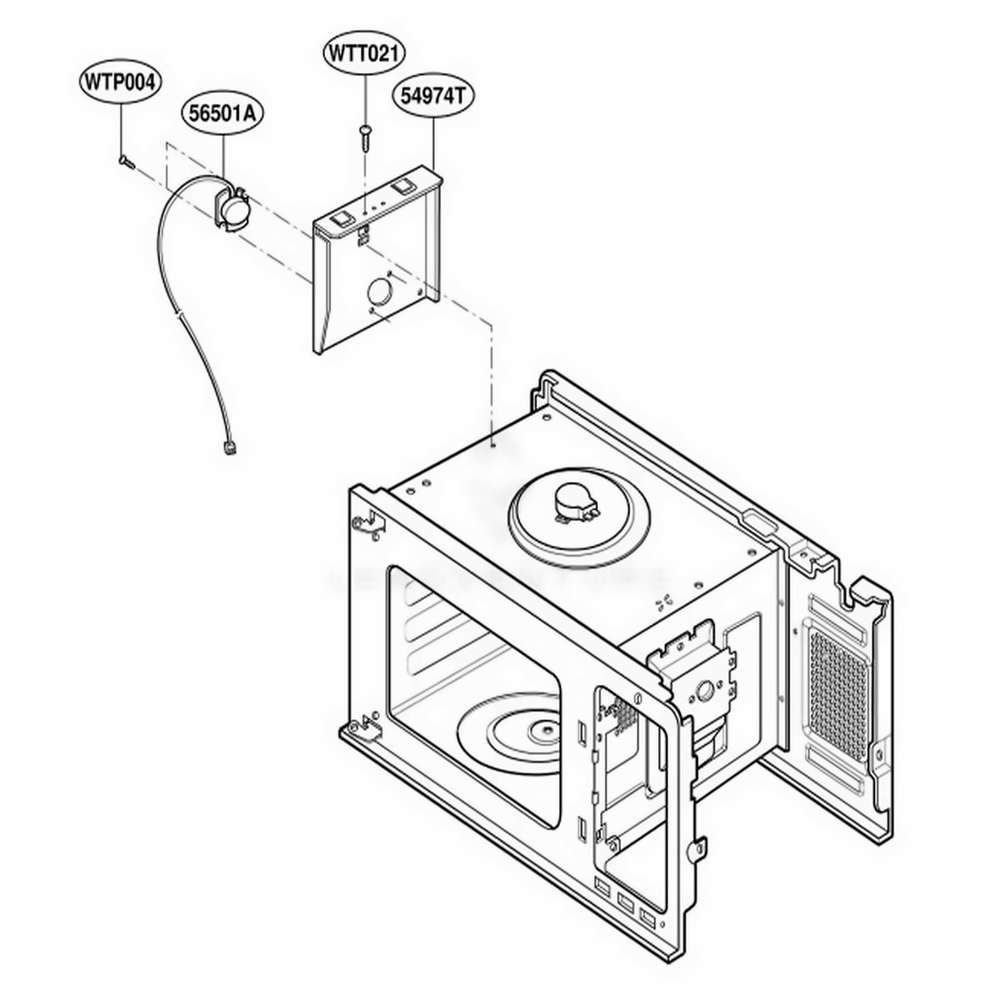 Sensor Parts Diagram and Parts List for JE1860CH CBSEGEU LG Wall Oven