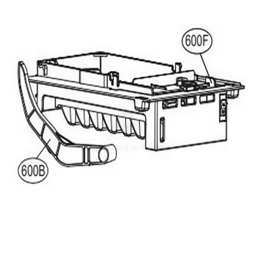 Ice Maker And Ice Bin Parts Diagram and Parts List for LFCC23596S ASTCNA0 LG Refrigerator