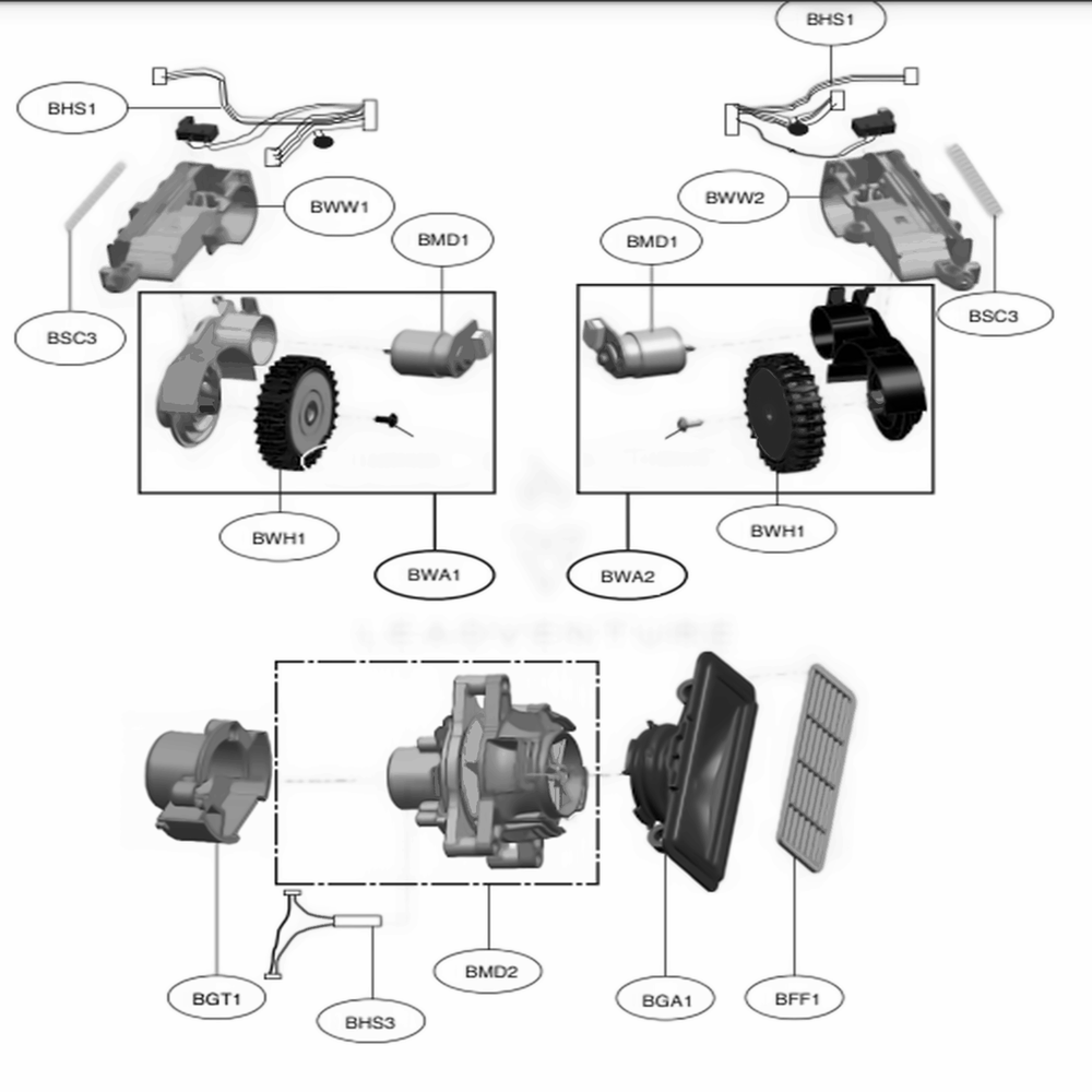 Main 2 Diagram and Parts List for CR5765GD AMGELGA LG Canister Vacuum