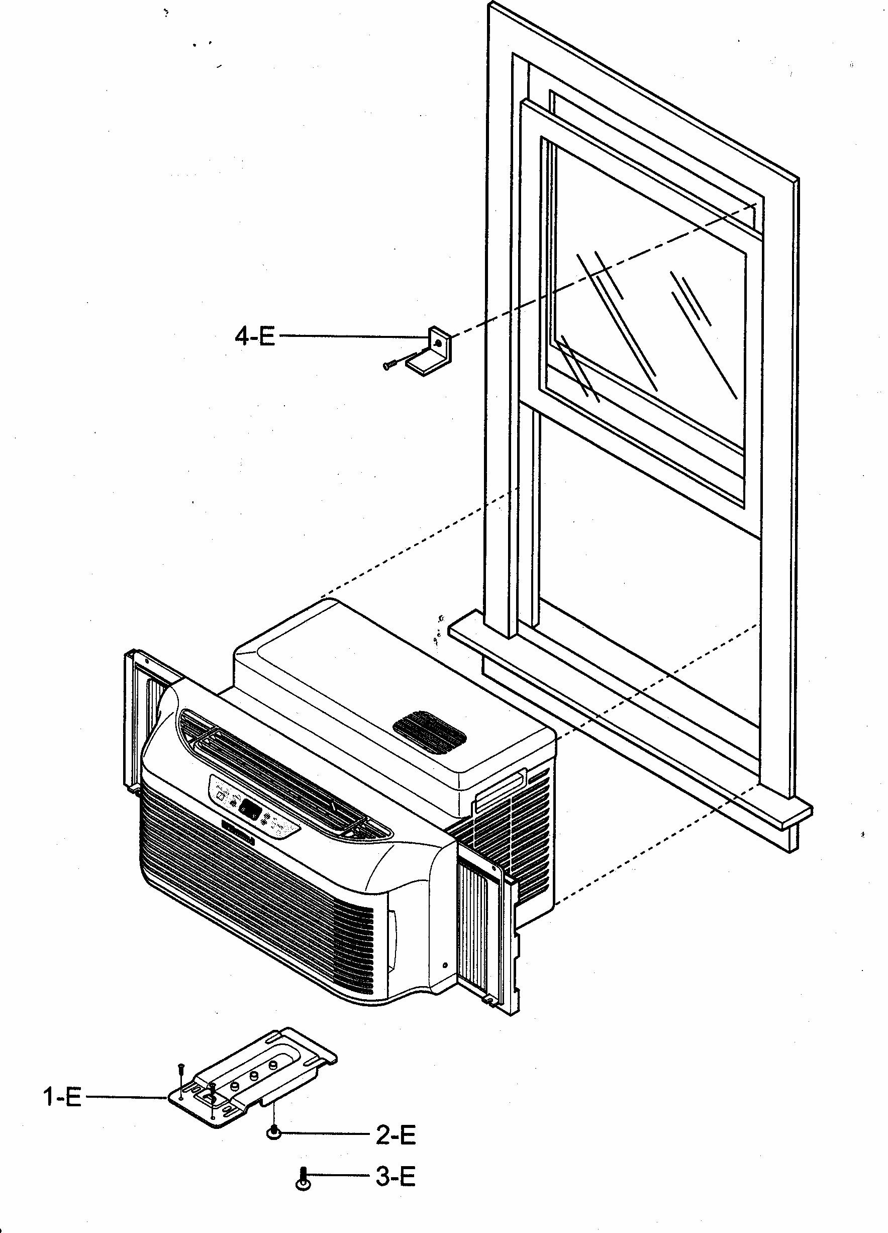 Installation Kit Assy/remote Diagram and Parts List for 58073069301  Kenmore Air Conditioner