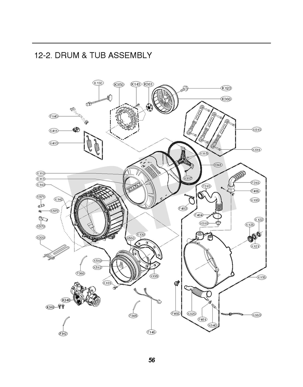 Diagram 3 Diagram and Parts List for GCWM1069QD7  LG Washer Dryer Combo