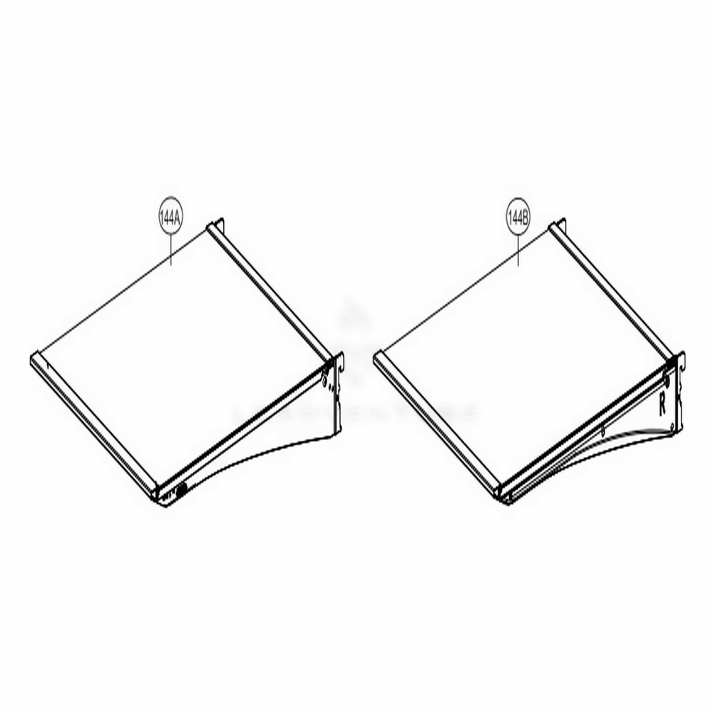 Shelf Part Diagram and Parts List for LUPXC2386N AGRCNA0 LG Refrigerator